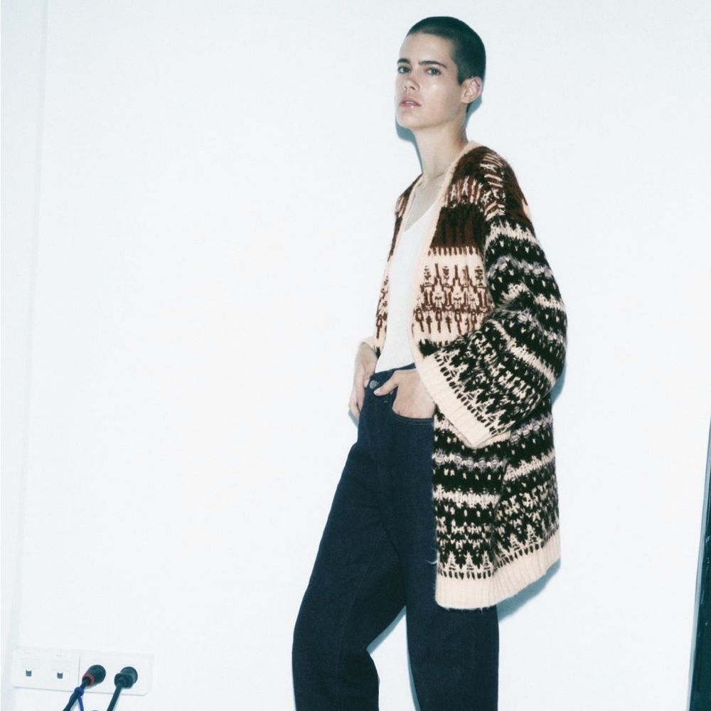 NWT jacquard knit cardigan